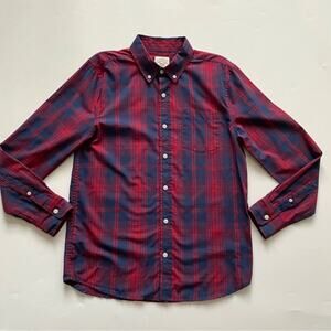 True Craft Boy Plaid Long Sleeve Button Down Casual Shirt